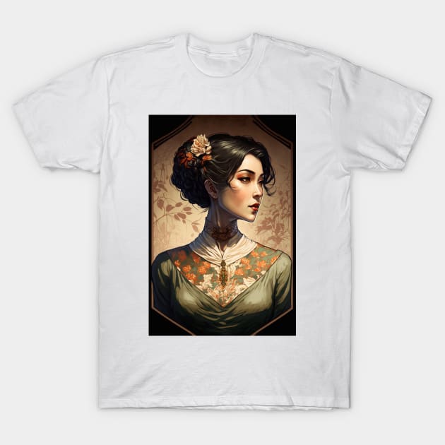 Elegant Hong Kong Lady T-Shirt by ArtNouveauChic